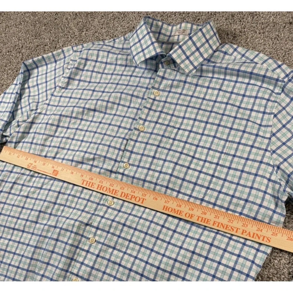 Peter Millar Mens Button Up Shirt Long Sleeve Plaid Casual Dress Up XL - Picture 5 of 6
